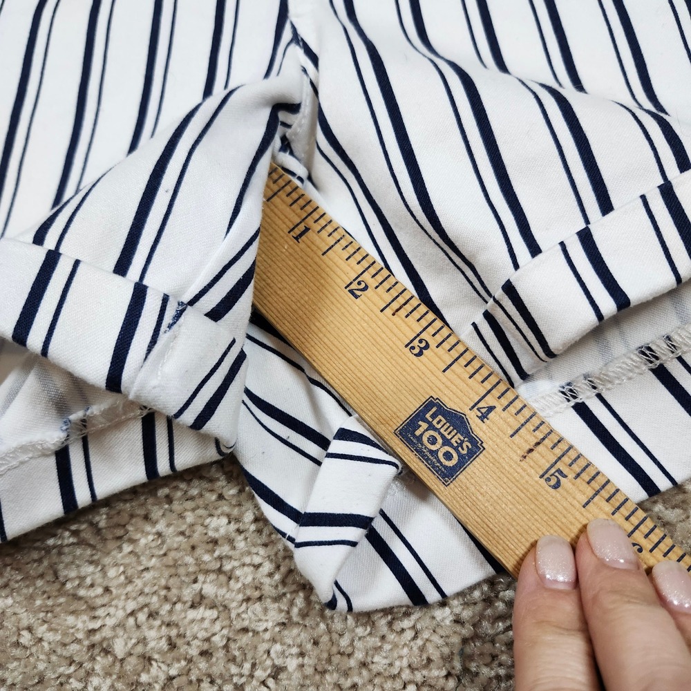Almost Famous Shorts Striped Sailor High Waisted Navy White Size 16 - Picture 6 of 8